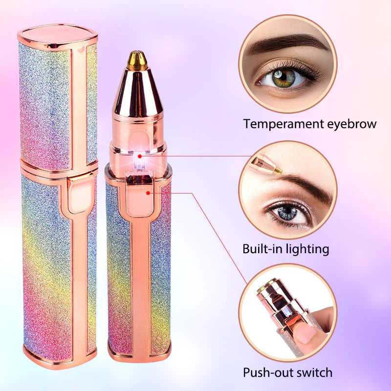 2 in 1 Eyebrow Trimmer & Facial Hair Remover