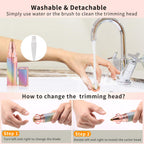 2 in 1 Eyebrow Trimmer & Facial Hair Remover