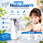 Portable Mesh Nebulizer Machine JSL-W302 with Masks & Mini Inhaler for Kids & Adults