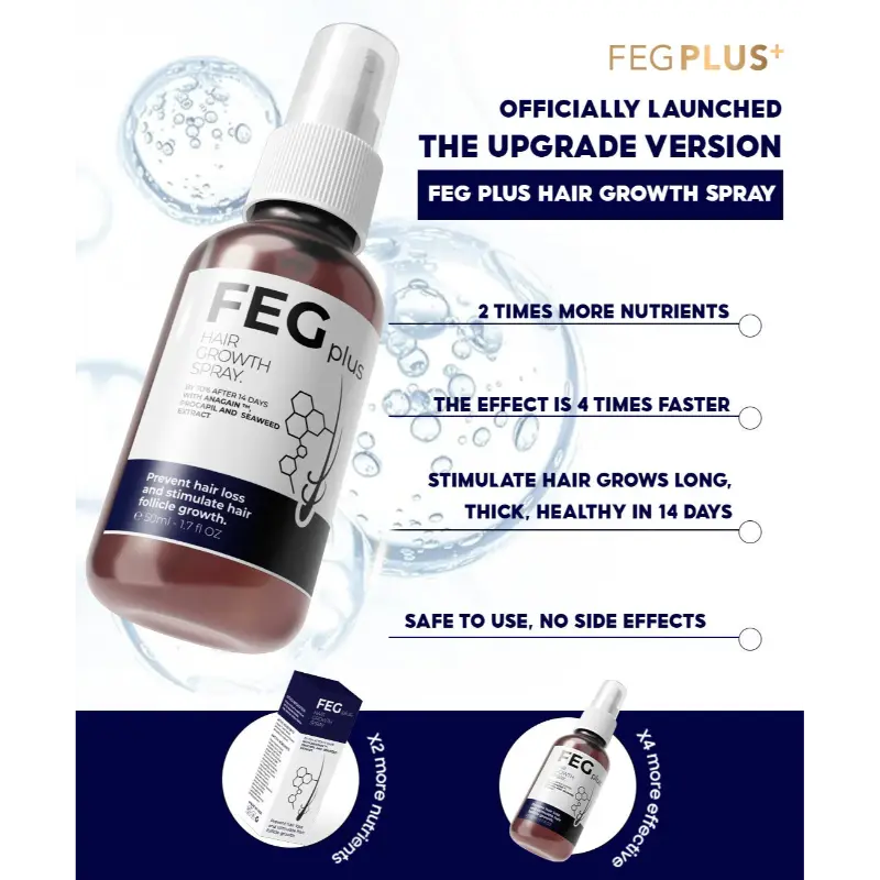 FEG Plus Hair Growth Spray ( Free Delivery All Over Pakistan  )