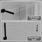 Foldable Wall-Mounted Clothesline with 30 Feet Free Rope(کپڑے سکھانے کا اسٹینڈ)
